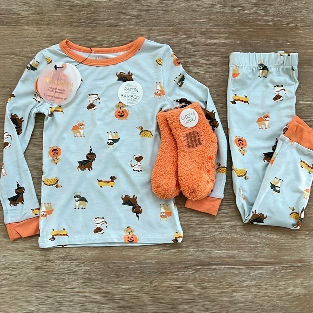 🎃 Milkberry Toddler Boy Bamboo Halloween Pajama Set 3T